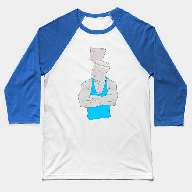 Toilet Head Baseball T-Shirt by DiegoCarvalho